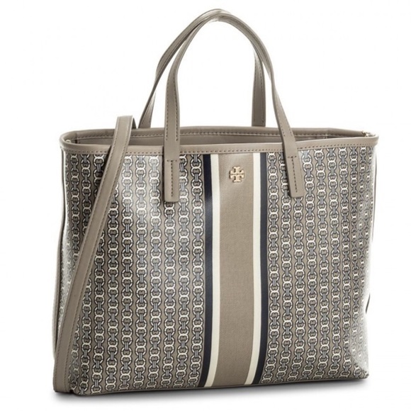 Tory Burch Handbags - Tory Burch Gemini Link Tote neutral grey blue shoulder bag